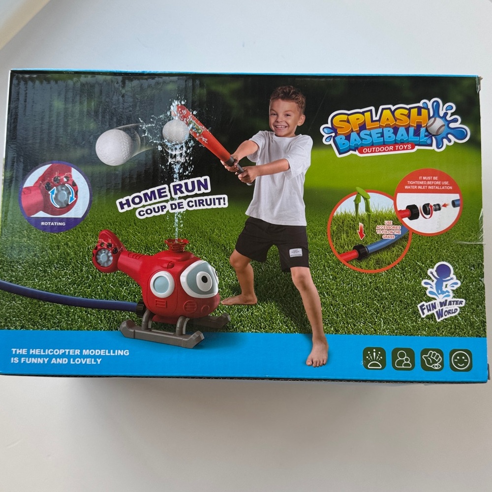 SPLASH BASEBALL Outdoor Toy Set - Red - Picture 2 of 2